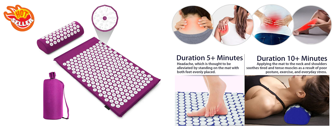 Acupressure Mat and Pillow Set